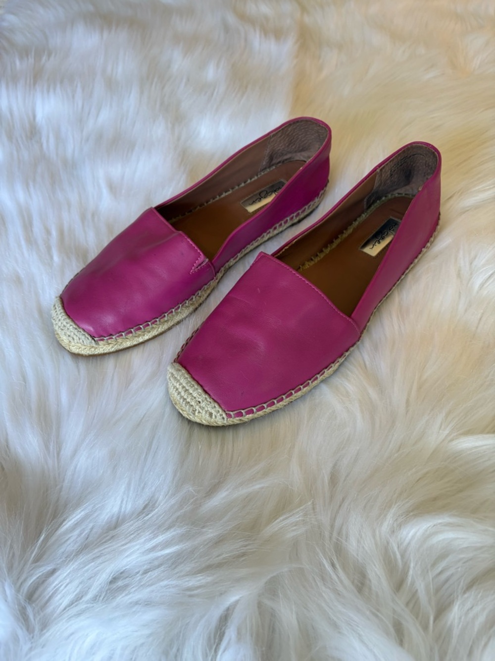 HALOGEN Magenta/Pink Leather Espadrille Flats Women’s size 9M